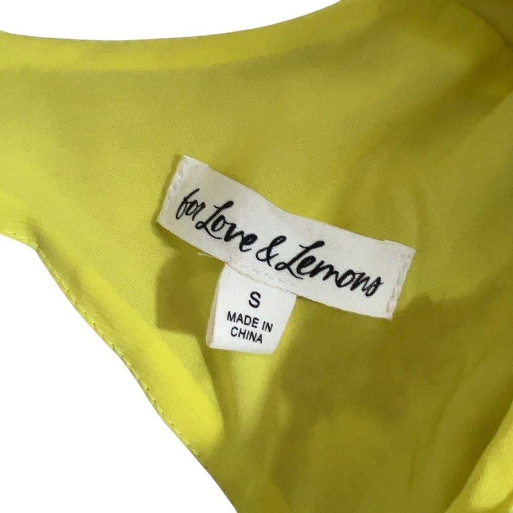 For Love & Lemons Mixed Floral Leopard Mini Dress Purple Lime Green Ruched SizeS - Picture 6 of 7